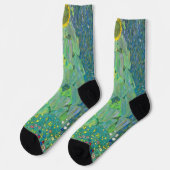 Chaussette Tournesol de Klimt, Fleurs Vintages Art Nouveau (Gauche)