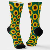 Chaussette Tournesol Jaune Vibrant en Fleur (Angulaire)