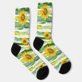 Chaussette tournesol peint (Droite)