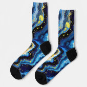 Chaussette Tournoyants bleus et dorés 1 (Gauche)