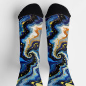 Chaussette Tournoyants bleus et dorés 1 (Haut)