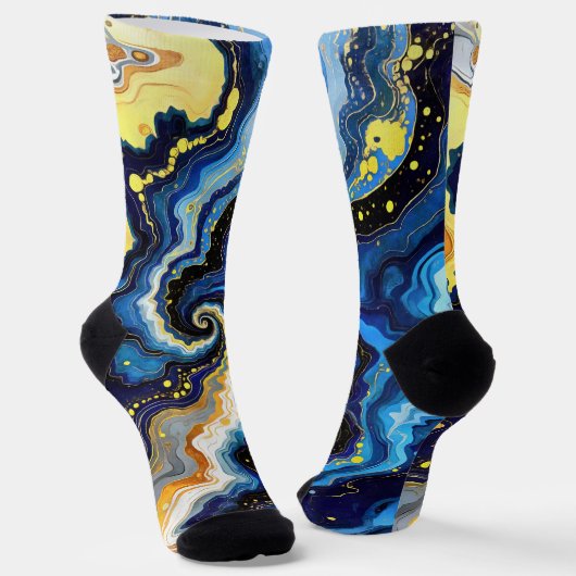 Chaussette Tournoyants bleus et dorés 1 (Angulaire)