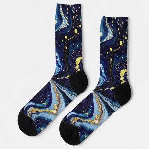 Chaussette Tournoyants de bleu et d'or 3