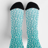 Chaussette Tourquoise Leopard Patters (Haut)