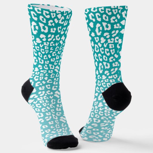 Chaussette Tourquoise Leopard Patters (Angulaire)