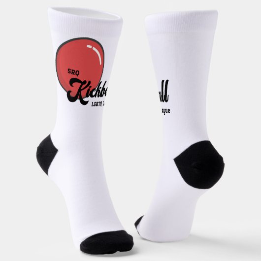 Chaussette Toutes les chaussures d'équipage de Kickball SRQ d (Angulaire)