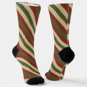Chaussette traditionnelles rayées de Noël colorées (Angulaire)