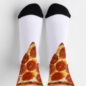 Chaussette tranche de pizza pepperoni classique de SlipperyJo (Haut)