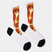 Chaussette tranche de pizza pepperoni classique de SlipperyJo (Droite)