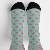 Chaussette Tranches de pastèque motif chaussettes sarcelle ét (Haut)