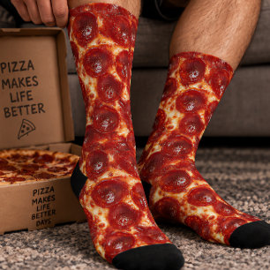 Chaussette Tranches de pizza au pepperoni
