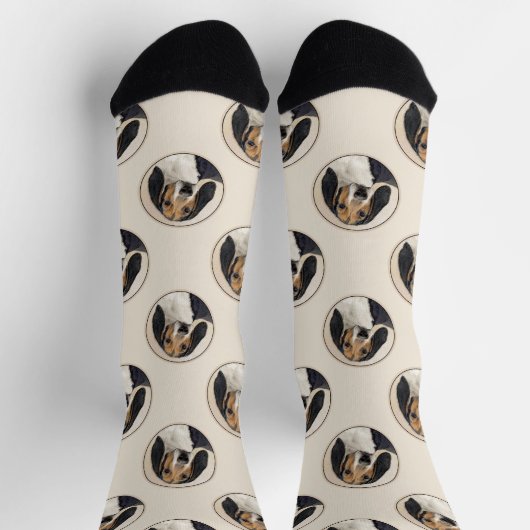 Chaussette Treeing Walker Coonhound Peinture Chien Art origin (Haut)