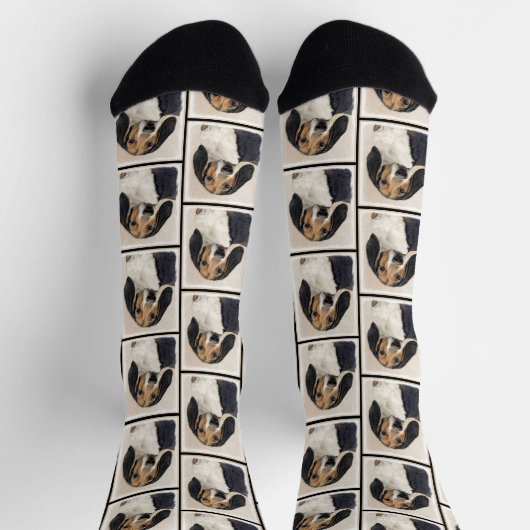 Chaussette Treeing Walker Coonhound Peinture Chien Art origin (Haut)