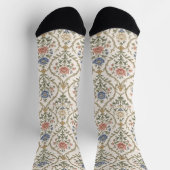 Chaussette Treillis Floral Sophistiqué Structuré (Haut)