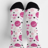 Chaussette Trendy Disco Celebration Party Seamless Pattern (Haut)