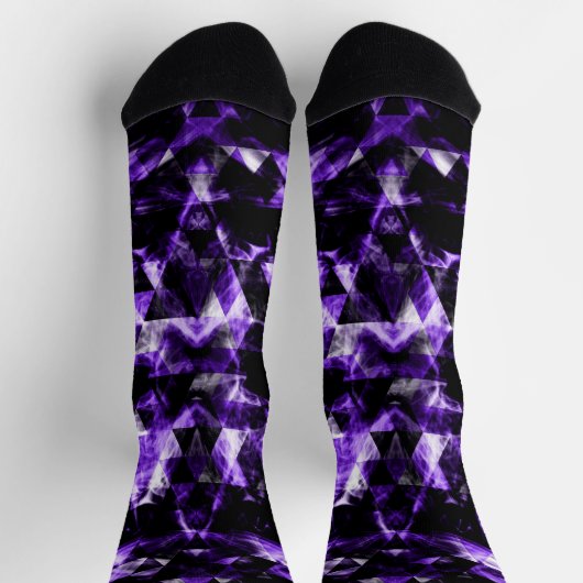 Chaussette Triangle brillant violet ultra-violet électrisant (Haut)
