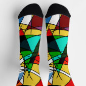 Chaussette Triangle Coloré Géométrique Moderne (Haut)