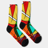 Chaussette Triangle Coloré Géométrique Moderne (Droite)