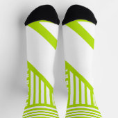Chaussette Triangle en Lime Vert et Blanc (Haut)