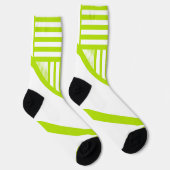 Chaussette Triangle en Lime Vert et Blanc (Droite)