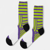 Chaussette Triangle en Lime Vert & Violet (Gauche)