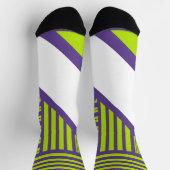 Chaussette Triangle en Lime Vert & Violet (Haut)