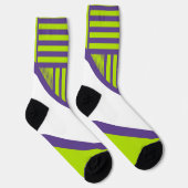 Chaussette Triangle en Lime Vert & Violet (Droite)