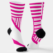 Chaussette Triangle en Magenta et Blanc (Angulaire)