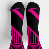 Chaussette Triangle en Magenta et Noir (Haut)