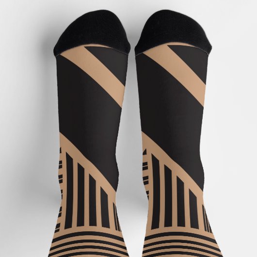 Chaussette Triangle en tan et noir (Haut)