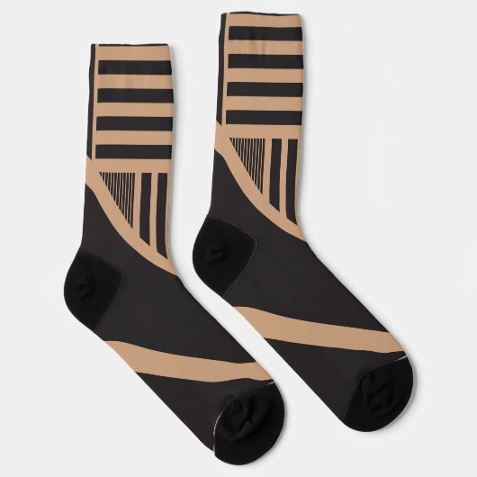 Chaussette Triangle en tan et noir (Droite)