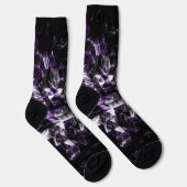 Chaussette Triangle géométrique violet fumé motif de galaxie (Droite)