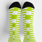 Chaussette Triangle - Lime vert et blanc (Haut)