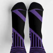 Chaussette Triangle rayures en violet et noir (Haut)