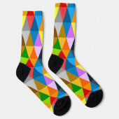 Chaussette Triangles coloré moderne et lumineux motif (Droite)