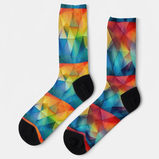 Chaussette Triangles dans les couleurs arc-en-ciel (Gauche)