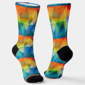 Chaussette Triangles dans les couleurs arc-en-ciel (Angulaire)