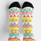 Chaussette Triangles Et Cercles Colorés (Haut)