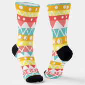 Chaussette Triangles Et Cercles Colorés (Angulaire)