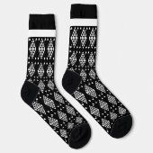 Chaussette Triangles géométriques blancs (Droite)