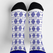 Chaussette Triangles géométriques bleus (Haut)