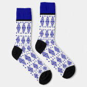 Chaussette Triangles géométriques bleus (Droite)