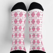 Chaussette Triangles géométriques roses (Haut)