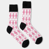 Chaussette Triangles géométriques roses (Droite)
