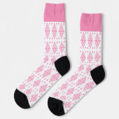 Chaussette Triangles géométriques roses (Gauche)