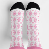 Chaussette Triangles géométriques roses (Haut)