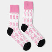 Chaussette Triangles géométriques roses (Droite)
