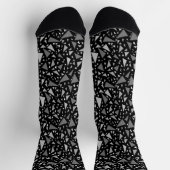 Chaussette Triangles gray and whit colors on black background (Haut)