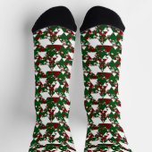 Chaussette Triangles rouge et vert 2 chaussettes (Haut)