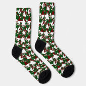 Chaussette Triangles rouge et vert 2 chaussettes (Droite)